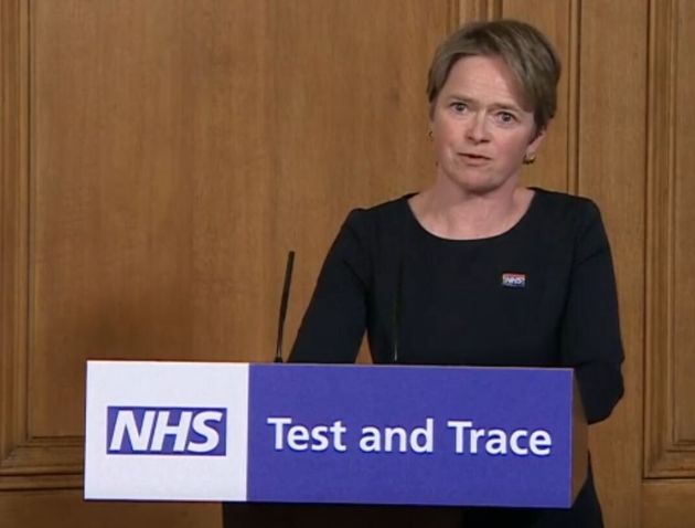 Baroness Dido Harding during a media briefing in Downing Street, London, on coronavirus