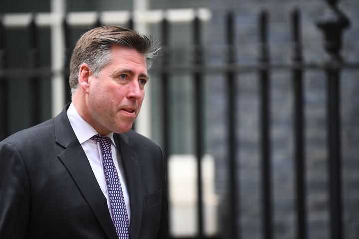 Graham Brady, Chairman of the 1922 Committee of Tory backbenchers leaves 10 Downing Street, London.