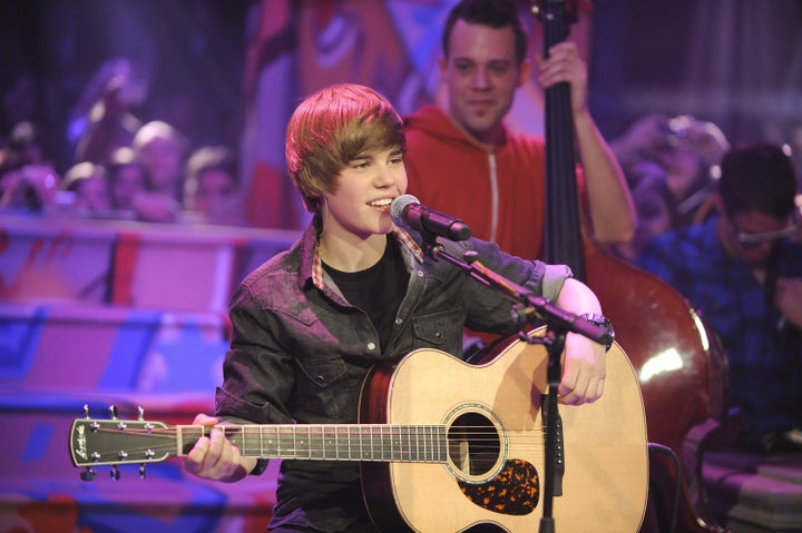 Remember this? A young Justin Bieber performs on Live@Much at the MuchMusic HQ on December 22, 2009 in Toronto. 