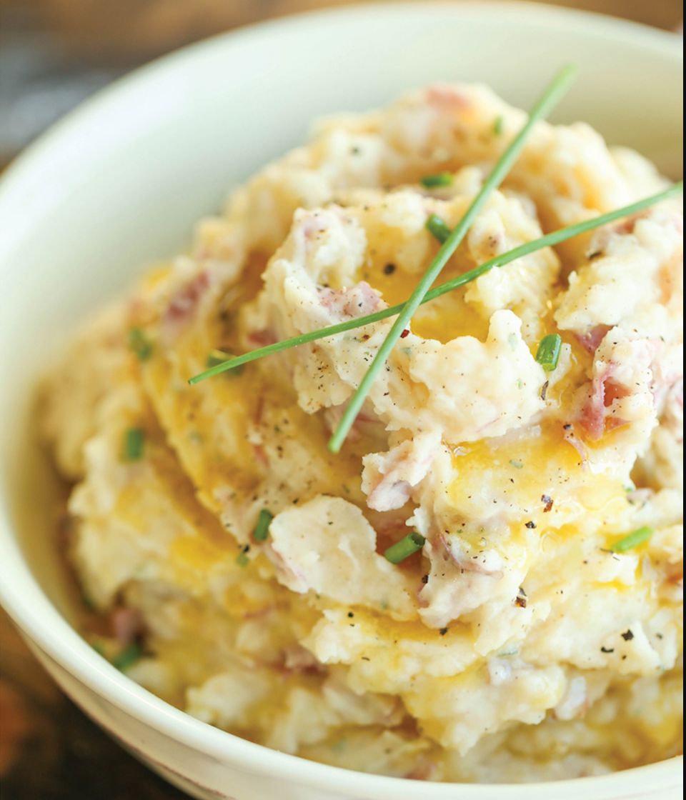 Slow Cooker Cheesy Bacon Ranch Potatoes - Damn Delicious