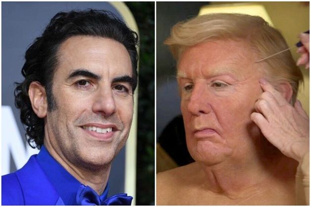 Sacha Baron Cohen donned prosthetics to transform into Trump