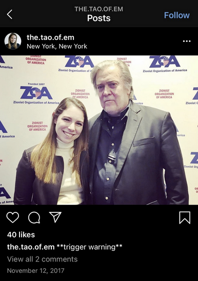 Emma-Jo Morris and Steve Bannon met years ago.