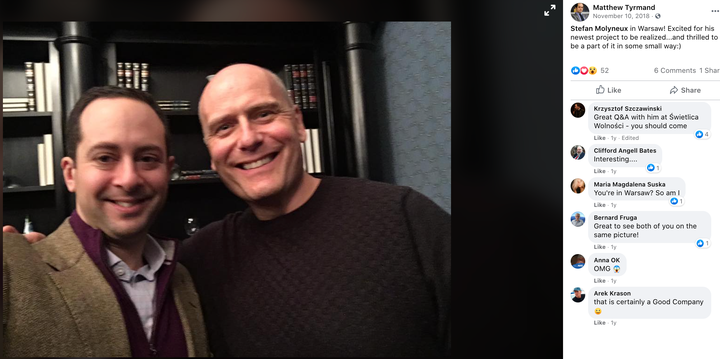 Project Veritas operative Matthew Tyrmand poses with Stefan Molyneux, a Canadian white nationalist responsible for radicalizing many young men to far-right extremism.