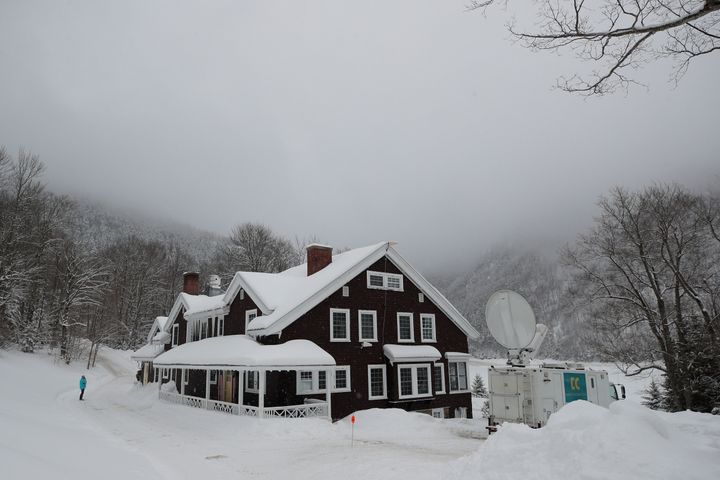The Hale House at Balsams Hotel, the site of the first votes to be cast in the US presidential primary election, is seen in Dixville Notch, New Hampshire.