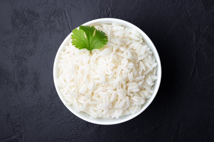 Bol de arroz blanco