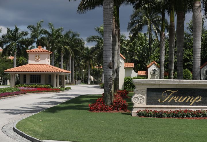 The front entrance to the Trump National Doral, photgraphed on June 1, 2016.