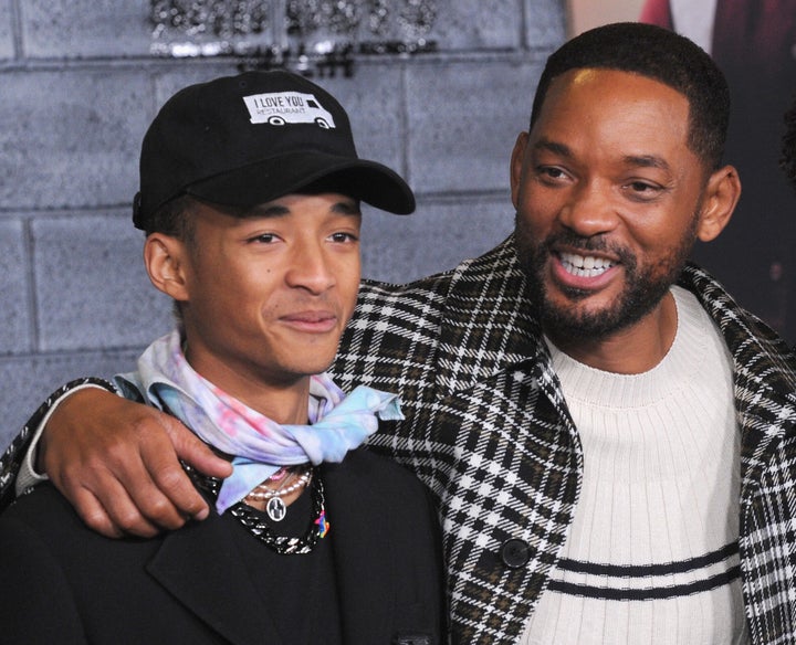 Jaden Smith y su padre, Will Smith, el pasado mes de enero durante la presentación de 'Bad Boys for Life'.