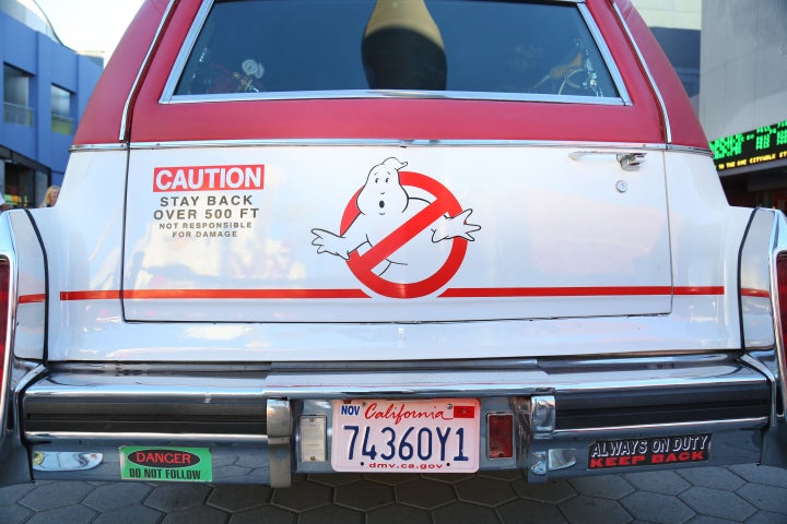 El mítico Cadillac de los 'Cazafantasmas', en Universal City, California.