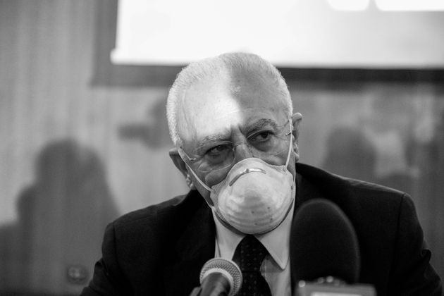 09/21/2020 Naples, press conference of Vincenzo De Luca, who is reconfirmed as governor of the Region