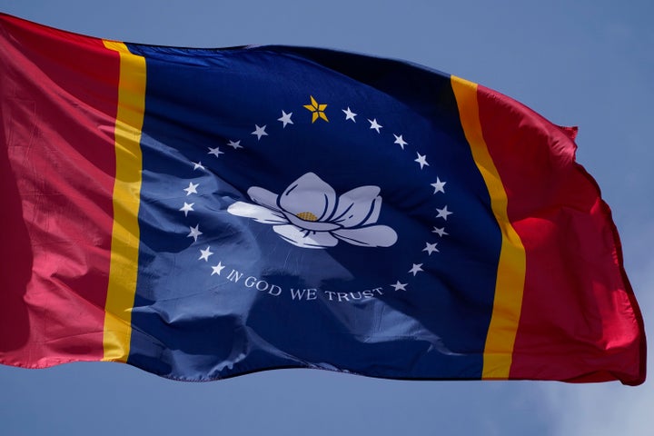 Mississippi's new state flag in downtown Jackson. Voters approved the design in the general election on Nov. 3, 2020, replacing a Confederate-themed flag state lawmakers retired in late June as part of the national reckoning over racial injustice.