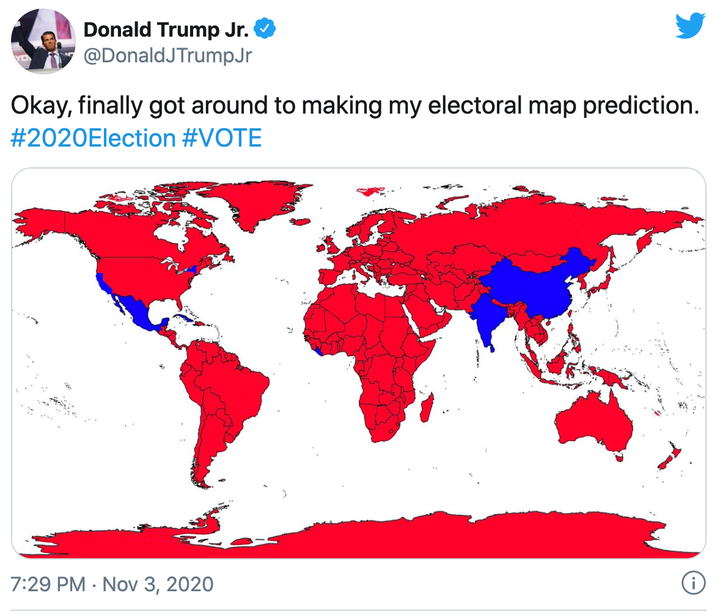 A screenshot of Donald Trump Jr's tweet. 