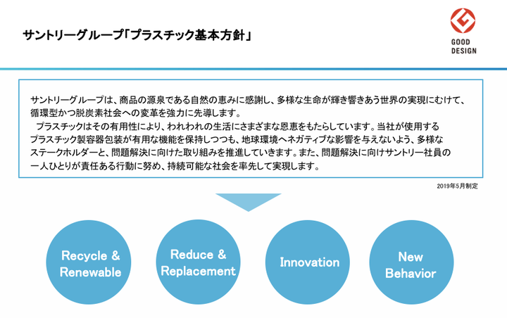 サントリーグループ「プラスチック基本方針」