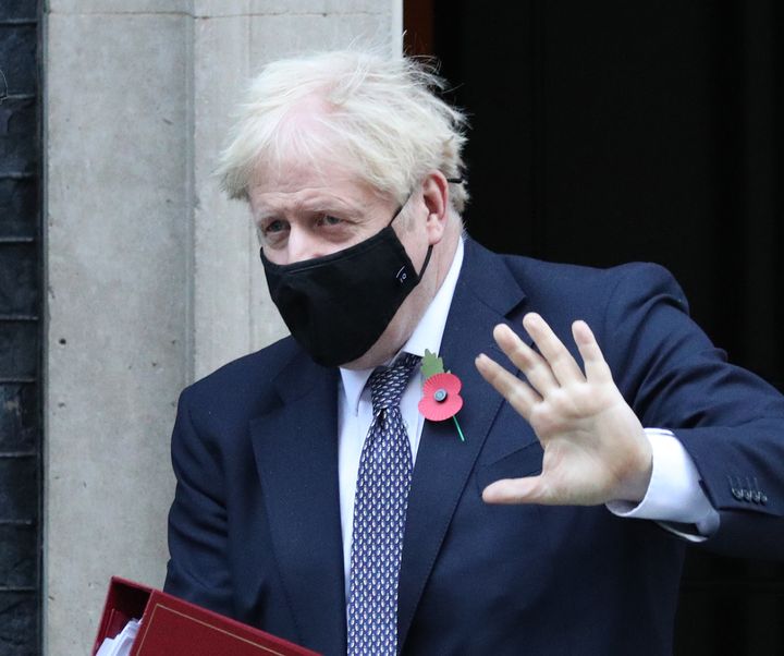 Prime Minister Boris Johnson leaves 10 Downing Street to attend Prime Minister's Questions, at the Houses of Parliament, London.