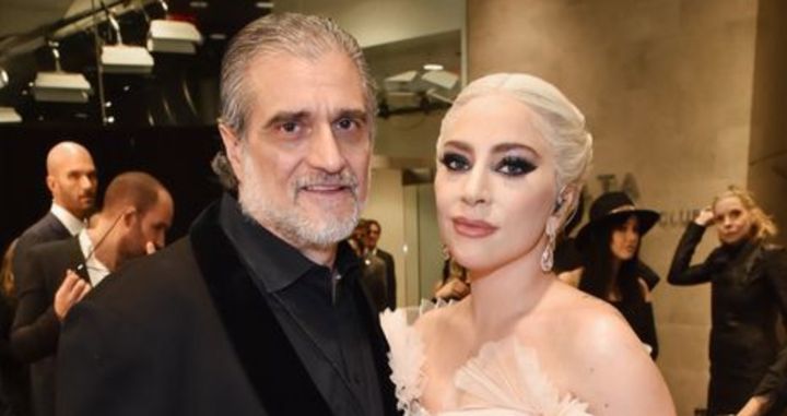 Lady Gaga, with her father, Joe Germanotta, at the 2018 Grammys.