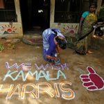 Kamala Harris's Ancestral Village In Tamil Nadu Shows Support With Kolam And