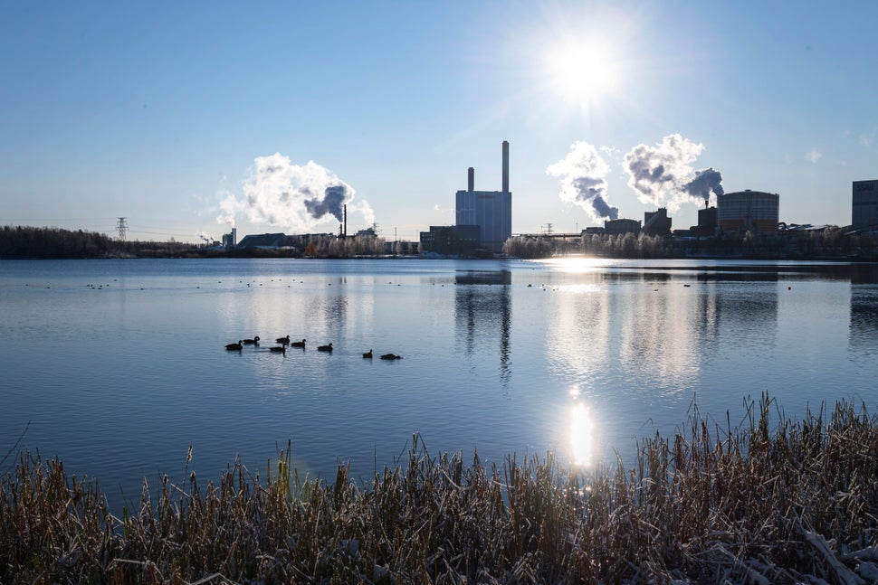 A view of SSAB's industrial zone. Luleå is located in an archipelago and surrounded by