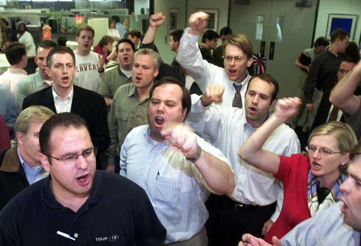 A snapshot of the Brooks Brothers Riot, in which dozens of paid Republican operatives pretending to be concerned citizens descended on election workers recounting ballots to determine whether Al Gore or George W. Bush won Florida's electoral votes in the 2000 presidential election.