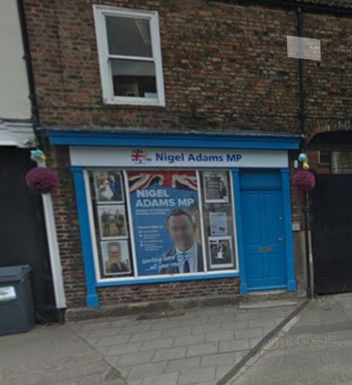 The constituency office of Nigel Adams, at High Street in North Yorkshire's Tadcaster 