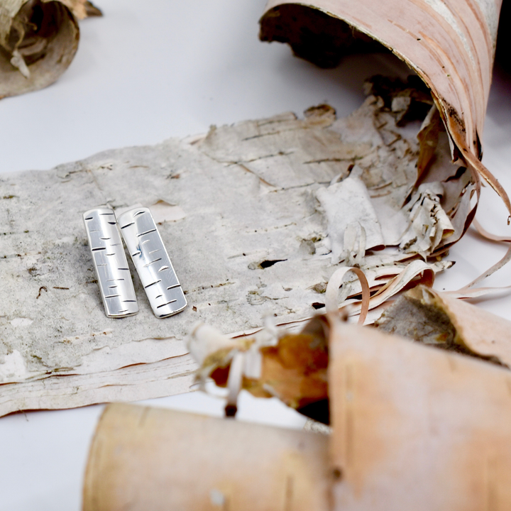 Birchbark Studs from the "KARHÁKON: In the Woods" line.