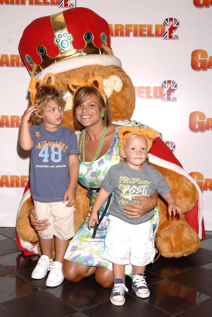 Bobby and his younger brother Freddie with mum Jade prior to her death
