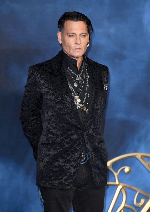 Johnny Depp at the premiere of Fantastic Beasts: The Crimes Of Grindelwald in 2018