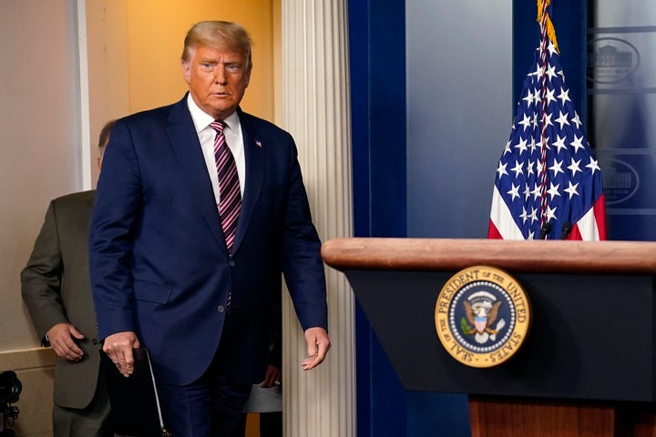 President Donald Trump arrives to speak at the White House, Nov. 5, in Washington.