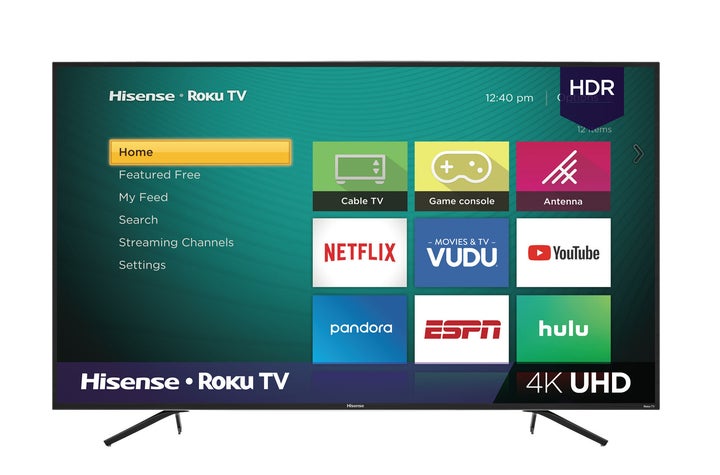 <a href="https://goto.walmart.com/c/2055067/565706/9383?subId1=5&subId2=30days-day1&subId3=Day1-electronics&sharedid=30days20&veh=aff&sourceid=imp_000011112222333344&u=https%3A%2F%2Fwww.walmart.com%2Fip%2FHisense-75-Class-4K-UHD-LED-Roku-Smart-TV-HDR-75R6E1%2F953460510" target="_blank" rel="noopener noreferrer">This 75-inch Roku Smart TV</a> allows you to browse Netflix. Hulu, YouTube and more. But if you prefer to stick with your Fire TV Stick or <a href="goto.walmart.com/c/2055067/565706/9383?subId1=5&subId2=30days-day1&subId3=chromecast&veh=aff&sourceid=imp_000011112222333344&u=https%3A%2F%2Fwww.walmart.com%2Fip%2FGoogle-Chromecast-3rd-Gen-NEW%2F435188866" target="_blank" rel="noopener noreferrer">Google Chromecast</a>, it's compatible with those devices, too. 
