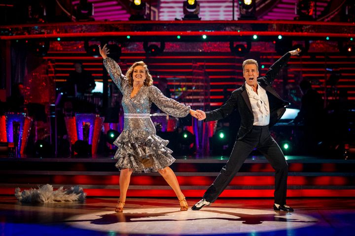 Jacqui Smith and Anton Du Beke on the Strictly floor