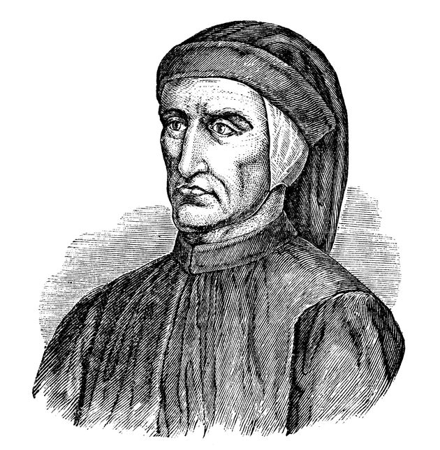 Antique illustration of Dante