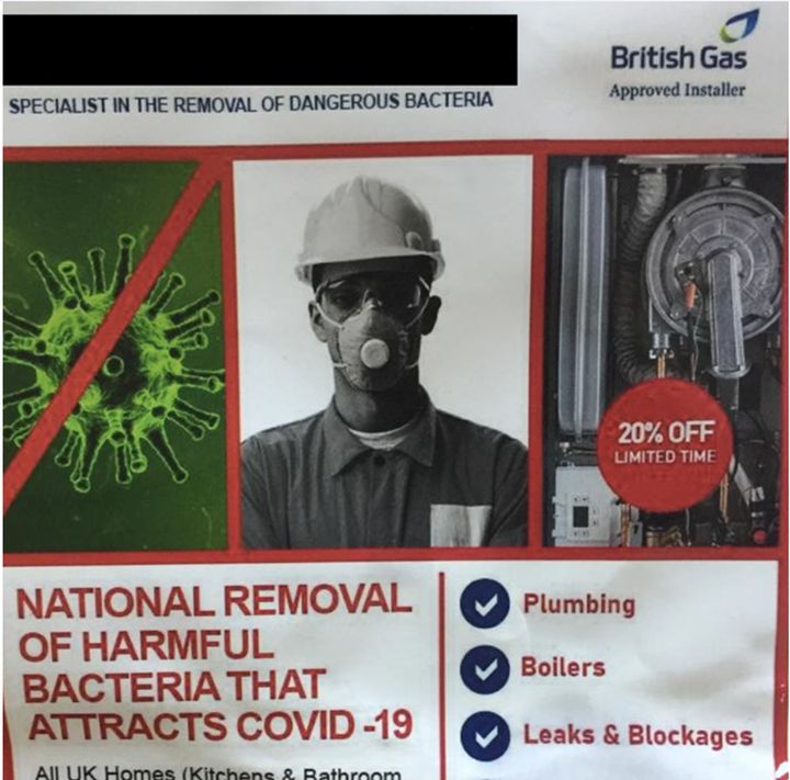A copy of the leaflet passed through doors in Bristol. 
