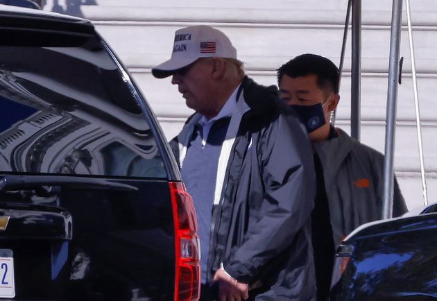 Donald Trump departs the White House as votes continue to be counted following the 2020 US presidential election