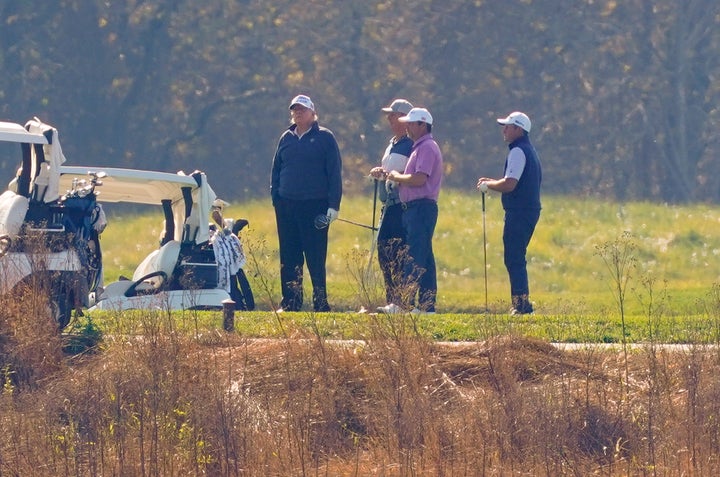 President Donald Trump was golfing when news broke that he had lost the election. 