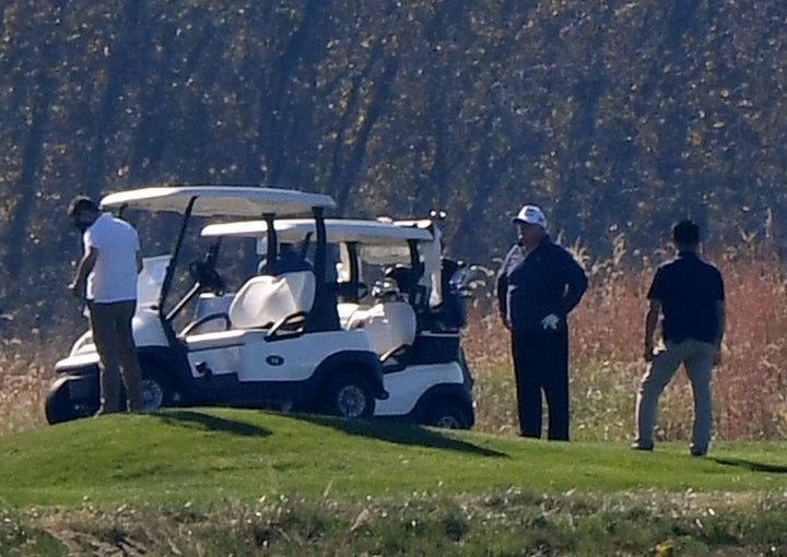 Trump was playing golf when he found out Joe Biden had won the election.