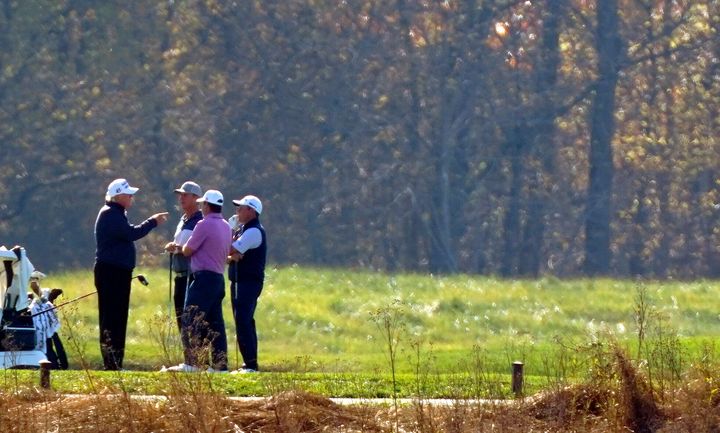 Donald Trump was golfing in Virginia when media outlets declared the election for Biden.