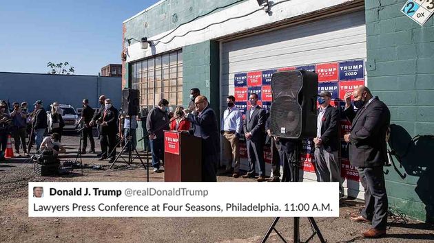 L'équipe de campagne de Donald Trump a cru convoquer une conférence de presse dans un prestigieux hôtel...