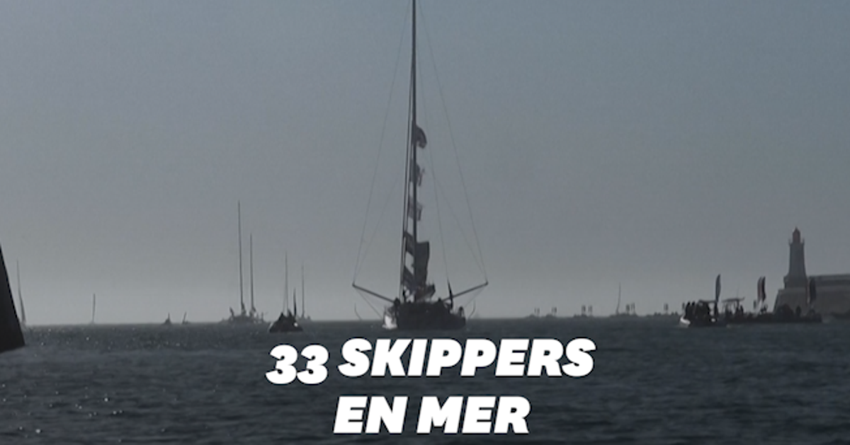 Le Vendée globe se lance en catimini mais sous le ciel bleu