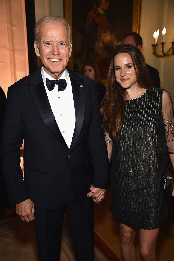 Joe Biden and his daughter, Ashley Biden, attend the Bloomberg and Vanity Fair cocktail reception following the 2015 WHCA Dinner on April 30, 2016.
