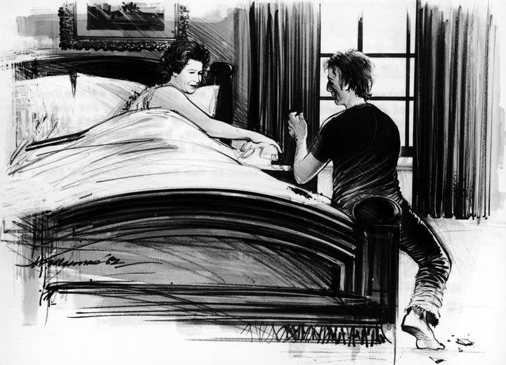 A newspaper ran this illustration of what it might have looked like when Michael Fagan broke into the Queen's bedroom in 1982.