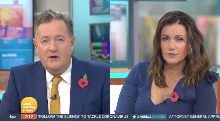 Piers Morgan and Susanna Reid address Good Morning Britain viewers