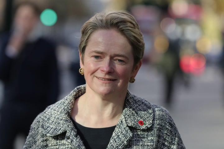 Baroness Dido Harding, Executive Chair of NHS Test and Trace, in Westminster, London, after giving evidence before the House of Commons Health and Social Care Committee and Science and Technology Committee.