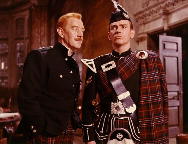 John (right) in 1960's Tunes Of Glory alongside Alec Guinness