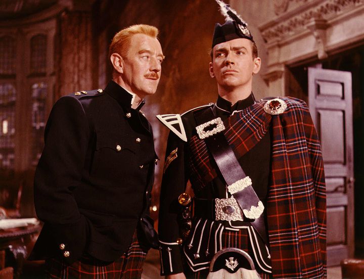 John (right) in 1960's Tunes Of Glory alongside Alec Guinness