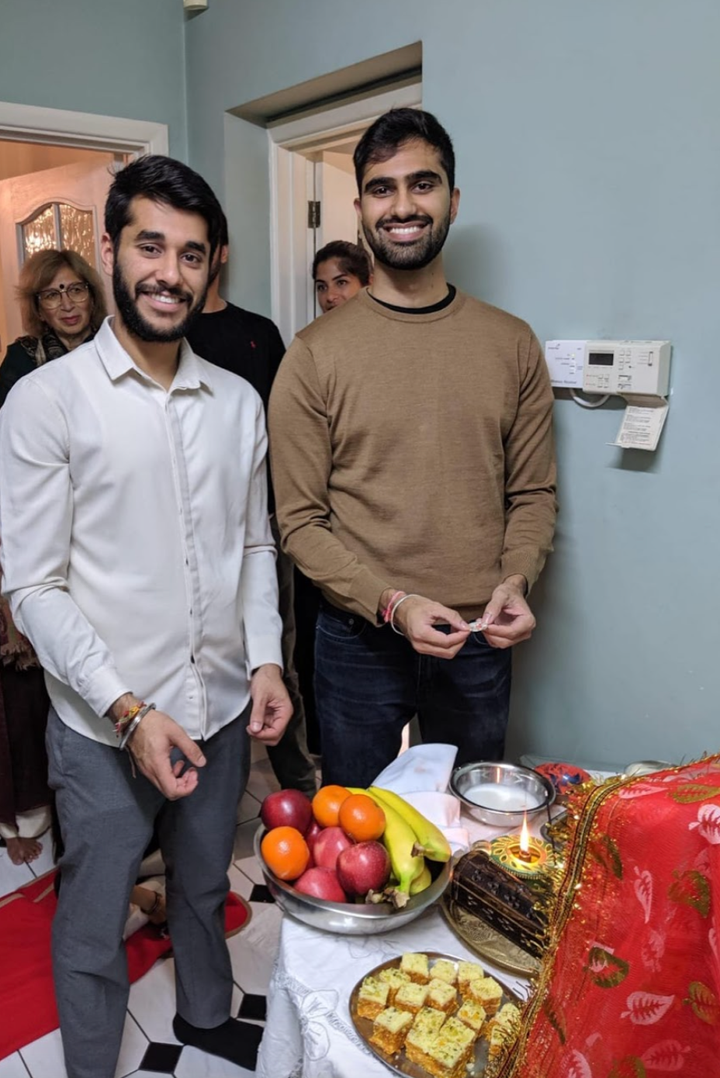 Harish Malhi and family celebrating Diwali