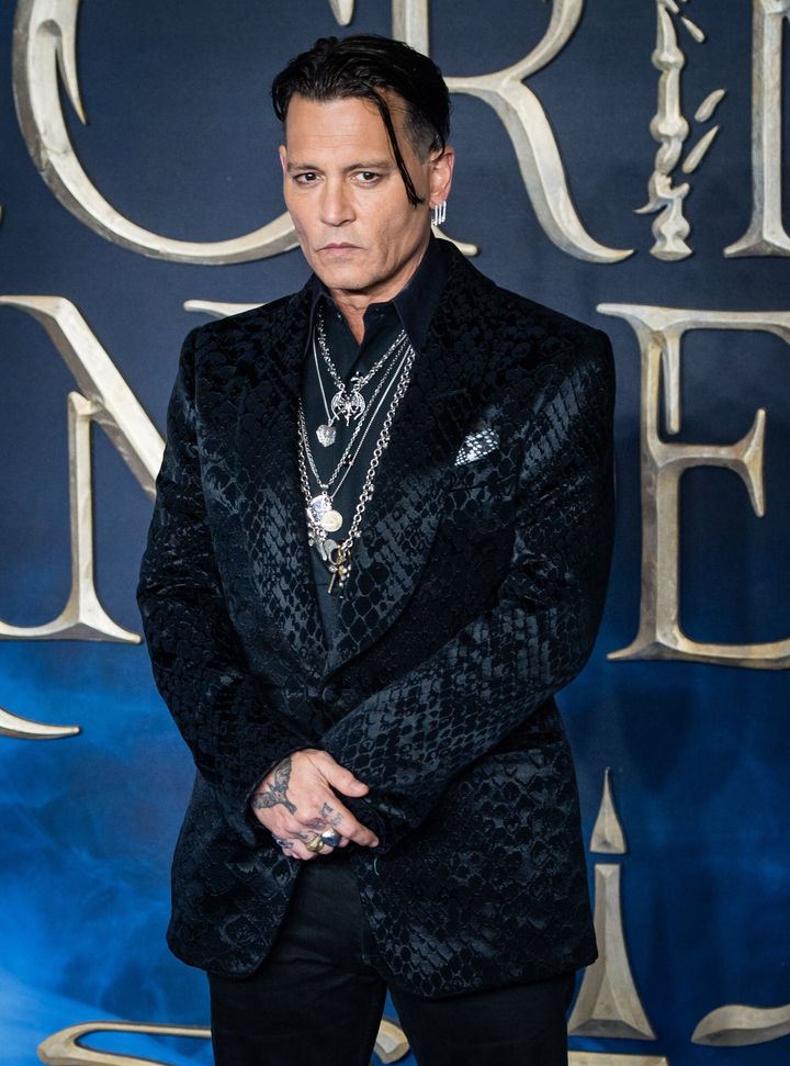 Johnny Depp at the premiere of The Crimes Of Grindelwald