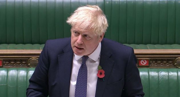 Prime Minister Boris Johnson speaks during Prime Minister's Questions in the House of Commons, London.