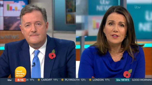 Piers Morgan and Susanna Reid on Good Morning Britain