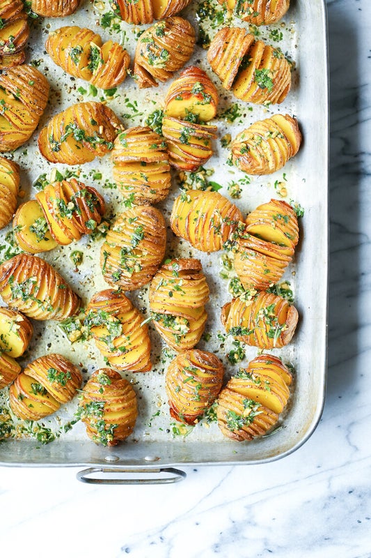 Mini Hasselback Potatoes from Damn Delicious