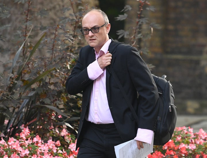 Senior aide to Prime Minister Boris Johnson, Dominic Cummings, arrives in Downing Street