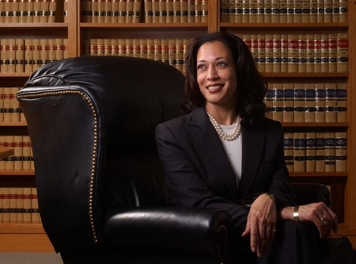 San Francisco District Attorney Kamala Harris poses for a portrait in San Francisco in June 2004.