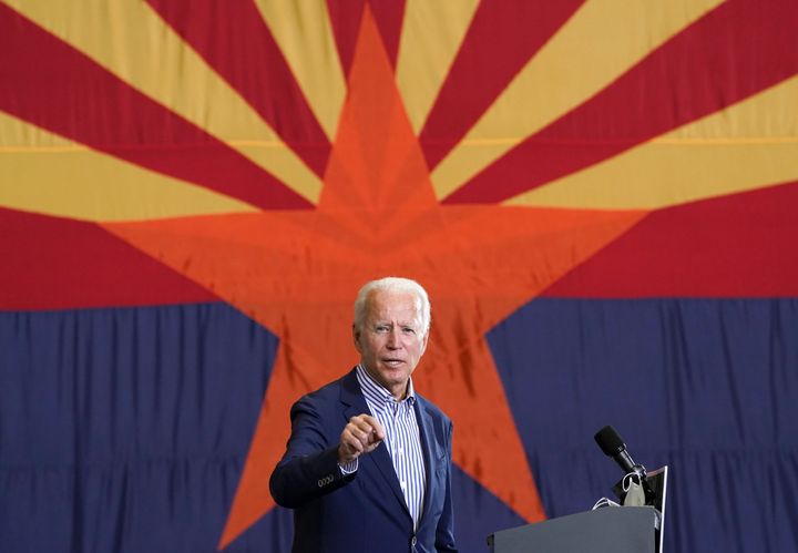 Joe Biden speaks during a campaign event in Phoenix, Arizona, in October 2020.